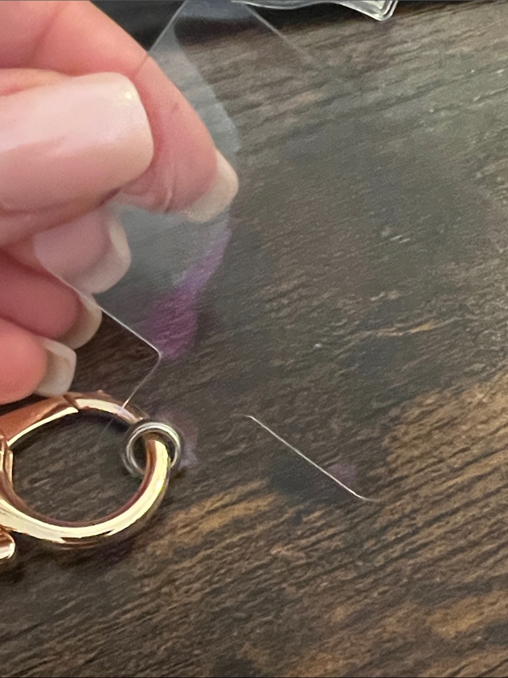 Key Chain/Phone or Bag Charm/ Pink and Pearl - Picture 7 of 8